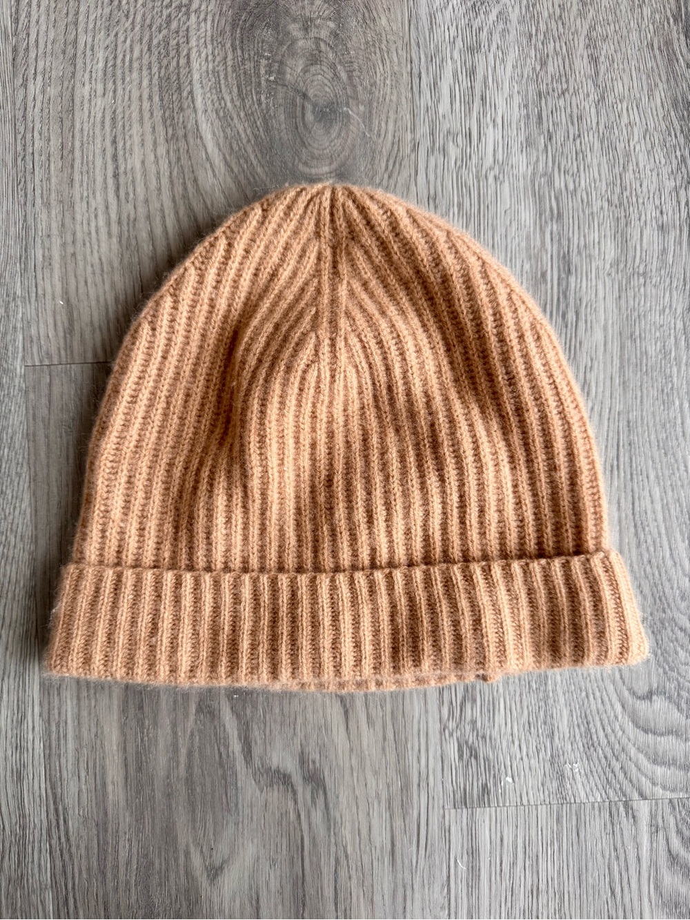 NAADAM Cashmere Ribbed Knit Beanie - Camel